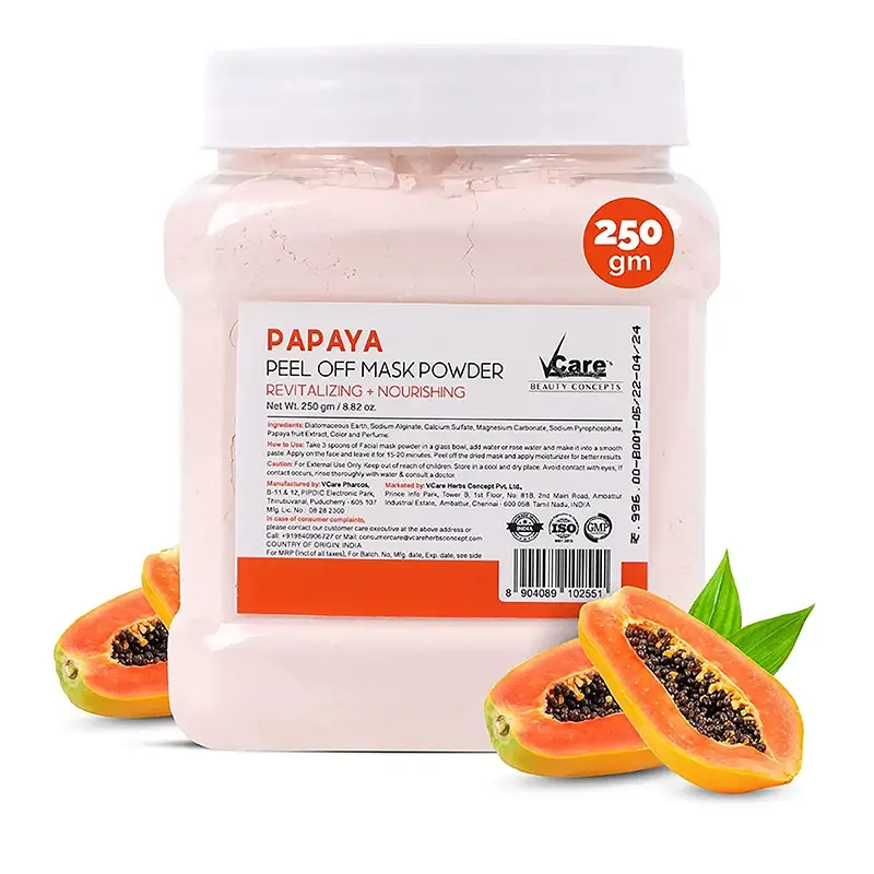 https://www.vcareproducts.com/storage/app/public/files/133/Webp products Images/Face/Peel Off Mask/Papaya Peel Off Mask Powder - 250gms - 800 X 800 Pixels/Papaya Peel Off Mask Powder - 250gms (2).webp